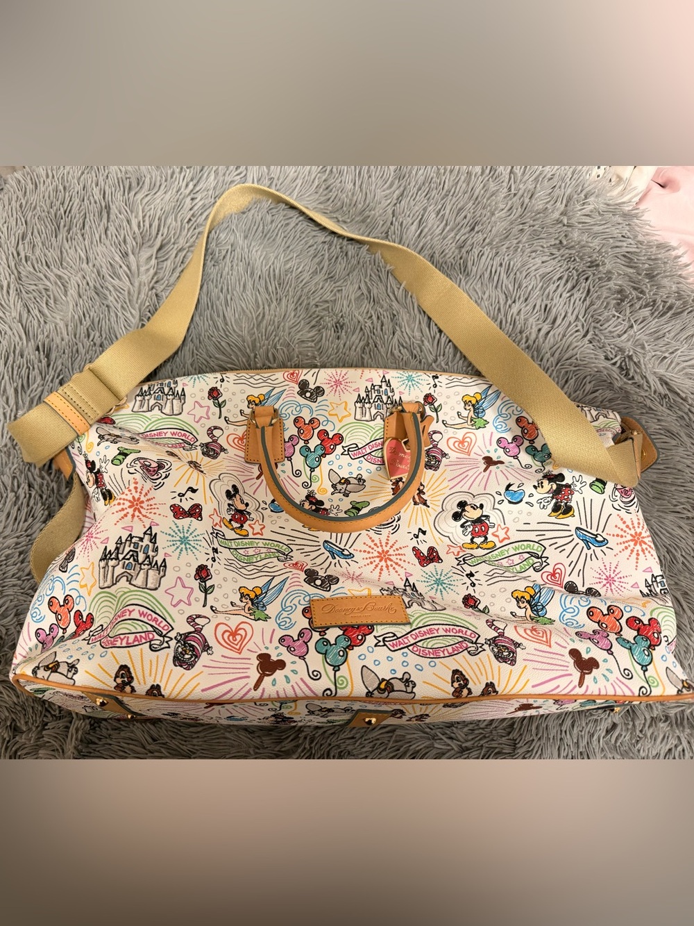 Disney Dooney & Bourke Parks Sketch Weekender Travel Bag NWOT
